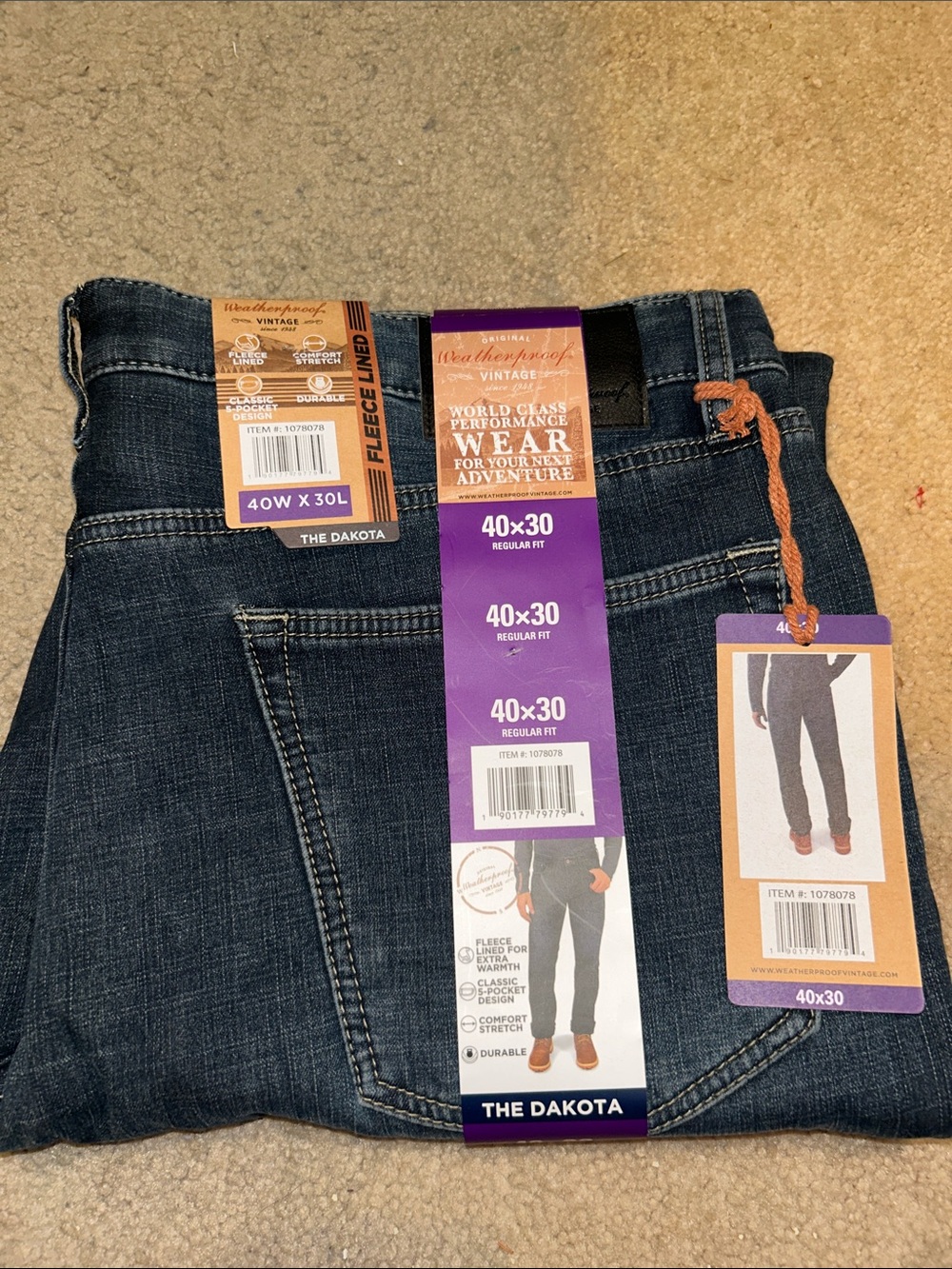 Weatherproof The Dakota Dark Blue Men's Jeans